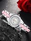 preiswerte Armbanduhren-Damen Armband-Uhr Modeuhr Armbanduhren für den Alltag Quartz Wasserdicht Stopuhr Legierung Band Charme Freizeit Elegant Rosa