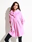 cheap Women&#039;s Coats &amp; Trench Coats-Women&#039;s Casual/Daily Simple Coat,Solid Peter Pan Collar ¾ Sleeve Winter Blue / Pink / Red / Beige /