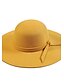 tanie Nakrycia głowy dla kobiet-Damskie Vintage Kapelusz bucket-Wełna,Solidne kolory Czarny Żółtobrązowy Fuksja
