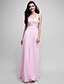 cheap Special Occasion Dresses-A-Line Halter Neck Floor Length Chiffon Dress with Appliques by TS Couture®