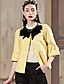 cheap Women&#039;s Blazers &amp; Jackets-I&#039;HAPPY Women&#039;s Going out Vintage JacketsGeometric Round Neck  Sleeve Spring / Fall Beige / Green / Yellow