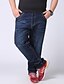 abordables Bas Homme-Homme Grandes Tailles Décontracté / Quotidien Jeans Pantalon - Couleur Pleine Coton Bleu 28 29 30