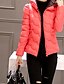 olcso Női pehelykabátok és párkák-Nagy méretek Egyszerű Kabát-Női Egyszínű Szokványos Sportos kabátok Pamut Szürke kacsapehely Kapucni Hosszú ujj
