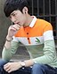 cheap Men&#039;s Polos-Men&#039;s Golf Shirt Color Block Striped Solid Colored Collar Shirt Collar Light Green Royal Blue Long Sleeve Plus Size Daily Tops Cotton Vintage Streetwear Casual / Spring / Fall