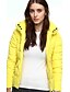 abordables Abrigos Largos para mujer-Mujer Acolchado Anorak Diario Noche Tallas Grandes Un Color Poliéster Manga Larga Blanco / Negro / Amarillo L / XL / XXL