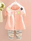 cheap Sets-Girls&#039; 3D Solid Colored Clothing Set Half Sleeve Fall Winter Cotton Sports Casual Daily