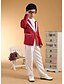 ieftine Costume Băiatul cu Inelele-Alb Bumbac Costum Cavaler Inele - 6 Include Jacketă / Brâu / Vestă