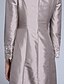 olcso Örömanyaruhák-Szűk szabású Örömanya ruha Átalakítható ruha Kanálnyak Térdig érő Taft Hosszú ujj val vel Rátétek 2021
