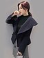 olcso Női kabátok és ballonkabátok-Egyszerű Utcai sikk Női Kabát,Egyszínű
