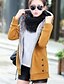 cheap Women&#039;s Jackets-Women&#039;s Hoodied Jacket Causal Fall Winter Regular Coat Regular Fit Warm Sporty Jacket Long Sleeve Solid Color Pure Color Yellow Red