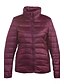 voordelige Donsjassen en parka&#039;s voor dames-Dames Street chic Wit eendendons Dons - Effen Opstaand / Opstaand  / Winter / Zonder voering