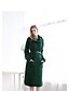 cheap Women&#039;s Dresses-MASKED QUEEN Women&#039;s Daily Simple Sweater DressSolid Turtleneck Midi Long Sleeve Green Cotton Fall / Winter Mid Rise Micro-elastic Medium