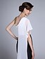 cheap Mother of the Bride Dresses-Mermaid / Trumpet Mother of the Bride Dress Color Block One Shoulder Ankle Length Chiffon Sleeveless No with Split Front 2023