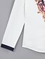 baratos Tops em tamanhos grandes-Mulheres Camisa Social Tribal Tamanho Grande Colarinho de Camisa Diário Final de semana Imprimir Manga Longa Blusas Branco
