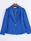 voordelige Blazes en pakken voor dames-Dames Vintage Verfijnd Blazer-Werk Effen / Lente / Herfst / Ruche