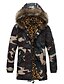 cheap Men&#039;s Jackets &amp; Coats-Men&#039;s Fall Winter Daily Casual Padded Camo / Camouflage Polyester Long Sleeve Hooded Army Green M / L / XL