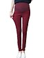 preiswerte Damenhosen-Damen Schwangerschaft Alltag Baumwolle Eng Chinos Hose - Solide Wein Weiß Schwarz M / L / XL