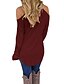 cheap Sweaters-Women&#039;s Solid Colored Pullover Long Sleeve Regular Sweater Cardigans V Neck Fall Winter Wine Light Green / Going out / Sexy