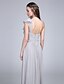 cheap Bridesmaid Dresses-Sheath / Column One Shoulder Floor Length Chiffon Bridesmaid Dress with Side Draping / Ruffles / Ruched by LAN TING BRIDE®