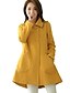 cheap Women&#039;s Coats &amp; Trench Coats-Women&#039;s Plus Size / Casual/Daily Street chic / Punk &amp; Gothic Trench CoatSolid Shirt Collar Long Sleeve WinterBlue