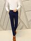 abordables Pantalones de hombre-Hombre Clásico Corte Recto / Chinos Pantalones - Un Color / Color sólido Estilo formal Azul Claro 28