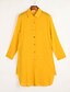 cheap Women&#039;s Blouses &amp; Shirts-Women&#039;s Casual Cotton / Linen Shirt - Solid Colored Shirt Collar / Spring