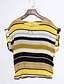 preiswerte Blusen und Hemden für Damen-Damen Gestreift Ringer-Rücken-Kleid Bluse Boho Street Schick Lässig / Alltäglich Gelb / Rot
