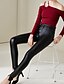 abordables Pantalones y Leggings de Mujer-Mujer Simple Casual / Diario Ajustado / Vaqueros Pantalones - Un Color Negro