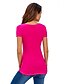 billiga T-shirts för damer-Spets, Enfärgad T-shirt Dam Polyester Elastan