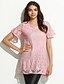 billige Overdele til kvinder-Dame - Ensfarvet Bomuld T-shirt