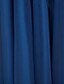 olcso Koszorúslányruhák-egy vonalú koszorúslány ruha v nyakú ujjatlan gyönyörű hátul földig érő sifon pánttal / szalaggal / masni(k) / oldalsó drapériával