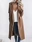 levne Dámské kabáty a trenčkoty-Dámské Jednobarevné Vintage Kabát