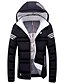 cheap Men&#039;s Downs &amp; Parkas-Men&#039;s Winter Plus Size Casual Padded Solid Colored Polyester Long Sleeve Hooded Black / Red / Blue