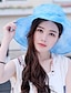 olcso Női kalapok-Női Egyszínű Csipke,Vintage Alkalmi-Szalmakalap Minden évszak Kék