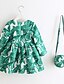 Χαμηλού Κόστους Φορέματα-Κοριτσίστικα Λουλουδάτο Στάμπα Μακρυμάνικο Φόρεμα