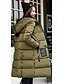 cheap Women&#039;s Puffer&amp;Parka-Women&#039;s Casual / Daily / Plus Size Simple Print Long Padded, Polyester Long Sleeve Winter Army Green