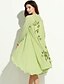 billige Blazere og jakker til damer-Bomull Lin Drapering Kimono Jacket-Trykt mønster Chinoiserie Dame / Vår / Høst
