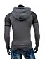 abordables Sudaderas básicas con capucha-Hombre Sudadera Letra Escote en Pico Manga Larga Negro Gris oscuro Gris Claro M L XL XXL / Otoño / Invierno