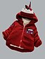 cheap Outerwear-Girls&#039; Cartoon Casual / Daily Color Block Long Sleeve Regular Down &amp; Cotton Padded Wine
