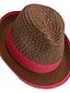 baratos Chapéus de mulher-Mulheres Férias De Palha Retalhos