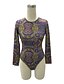cheap Women&#039;s Jumpsuits &amp; Rompers-Women&#039;s Club Boho Purple Fuchsia Romper Onesie, Print Long Sleeve Spring Fall