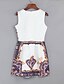 cheap Mini Dresses-Women&#039;s Daily Vintage Sheath Above Knee Dress Print Round Neck Sleeveless