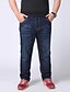 baratos Partes de Baixo para Homem-Homens Tamanhos Grandes Casual Jeans Calças - Sólido Algodão Azul 28 29 30