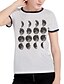tanie T-shirty damskie-T-shirt-Damskie Prosta Wyjściowe-Okrągły dekolt Geometryczny-Krótki rękaw Bawełna