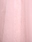 Χαμηλού Κόστους Φορέματα Παρανύμφων-Γραμμή Α Λαιμόκοψη V Μέχρι το γόνατο Δαντέλα / Τούλι Φόρεμα Παρανύμφων με Φιόγκος(οι) / Δαντέλα / Ζώνη / Κορδέλα με LAN TING BRIDE®