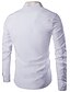halpa Miesten paidat-Men&#039;s Solid Colored Shirt - Cotton Business Daily Work Standing Collar White / Black / Spring / Fall / Long Sleeve