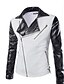 cheap Men&#039;s Jackets &amp; Coats-Fall Leather Jacket Long Sleeve White / Dark Gray L / XL / XXL