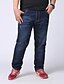 abordables Bas Homme-Homme Grandes Tailles Décontracté / Quotidien Jeans Pantalon - Couleur Pleine Coton Bleu 28 29 30