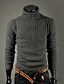 preiswerte Herrenpullover &amp; -Strickjacken-Herrn Alltag Solide Langarm Standard Pullover, Rollkragen Winter Dark Gray / Hellgrau XL / XXL / XXXL