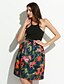 cheap Women&#039;s Skirts-Women&#039;s Work Cute A Line Skirts Print Jacquard